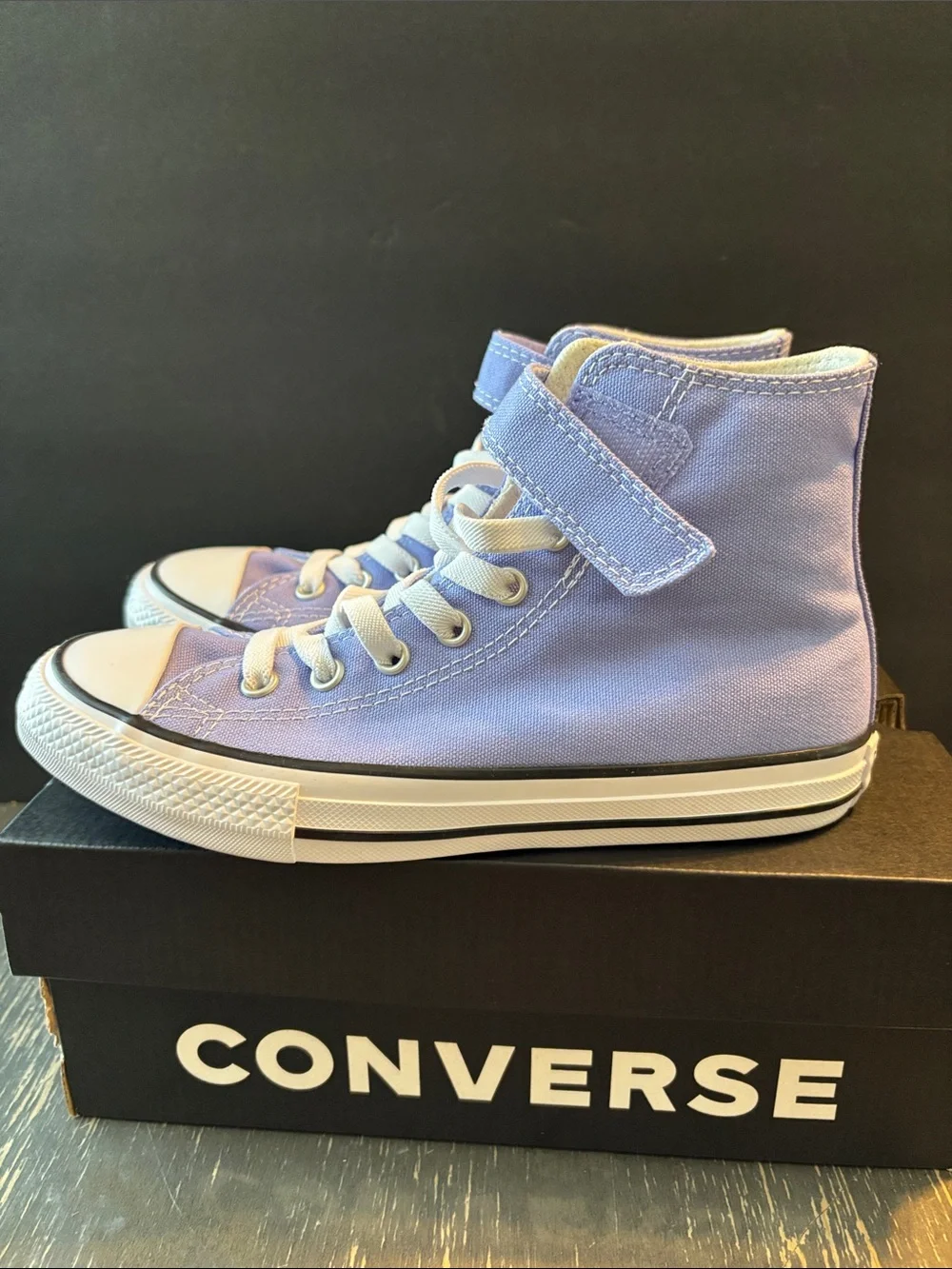 Converse Kids High-Top Canvas Sneakers in Lavender Purple